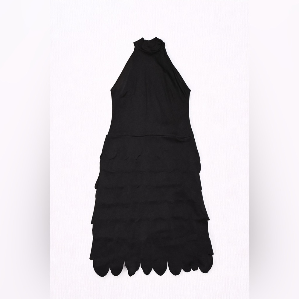 Tadashi New York Black Scalloped Hem Dress – Size 2